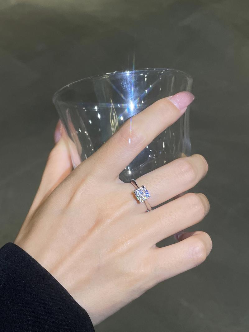 【#346 Today's Special】 Classic Four-prong Floating Round Brilliant Synthetic Moissanite  in 925 Sterling Silver Jewelry