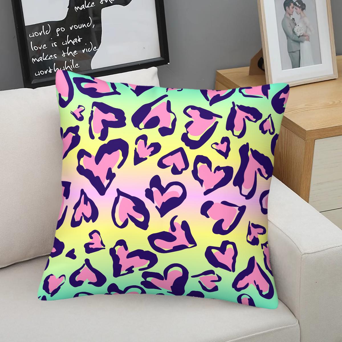 Classic Leopard Print Boho Chic Throw Pillow, Luxury Vintage Bohemian Decorative Pillow with Insert, All Season Lumbar Support Cushion for Sofa, Bay Window, Cafe, Perfect Housewarming Birthday Christmas Gift