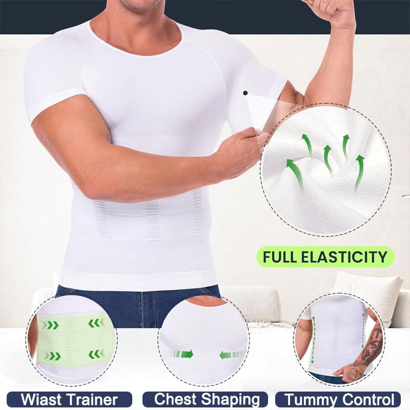 CATTIBOR Menswear 1/2/3/4 Pack Men Shaping Shirts Body Shaper,Men Short Sleeve Shirt,Men Sport Vest GYM Fitness Excercise Tanks Tops,Menswear For Daily Life