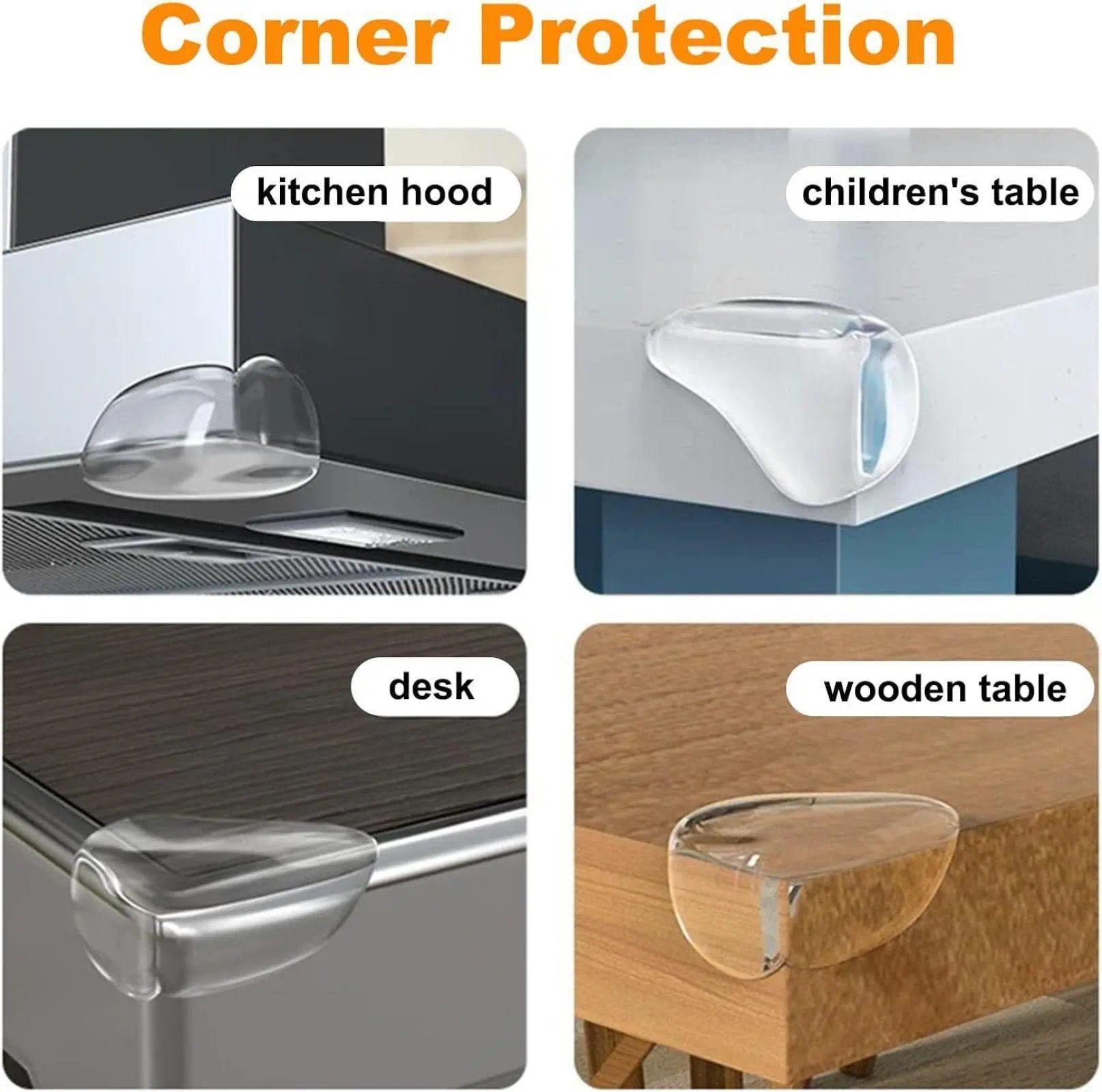 30pcs Furniture Edge&Corner Protection Guards, Summer Clear Anti-collision Corner Protector for Little and Adults,Table Crib Fireplace Safety Protection Corner Pads