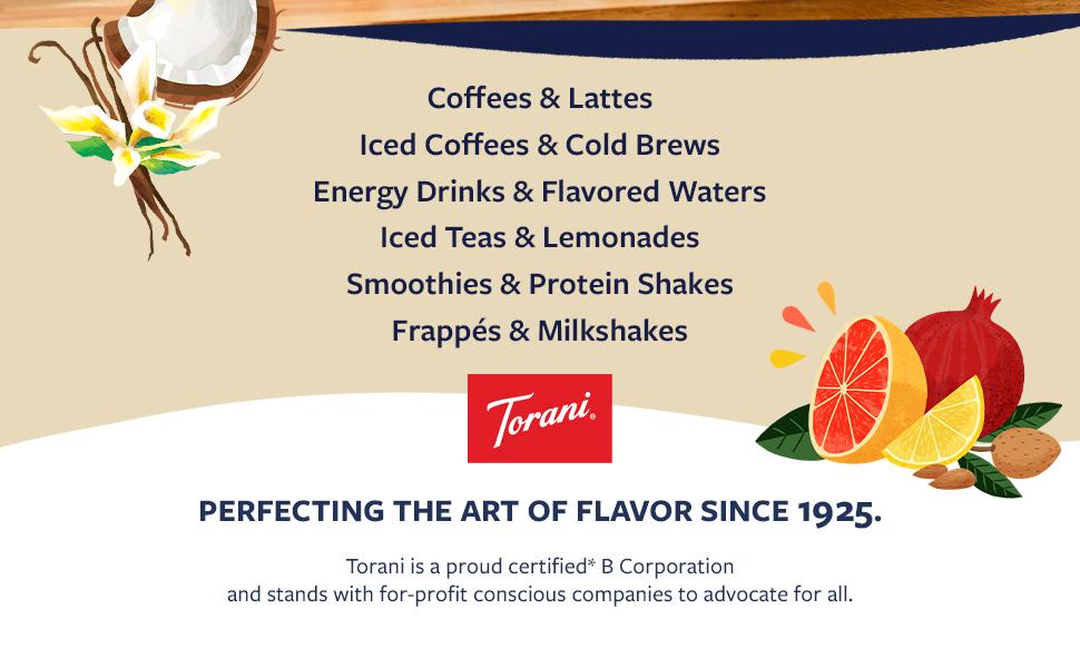 Torani Coffee Syrup, Classic Caramel Flavored Syrup for Drinks, Pump Included, 25.4 Fl Oz