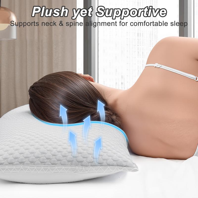 Raybee Luxury Neck Pillows 2 Pack,Bed Pillows Set of 2,Adjustable 5-star Hotel Quality Pillow for Side Back Sleeper, Holiday Gifts , Decor Bedroom Accessories【Black Friday】