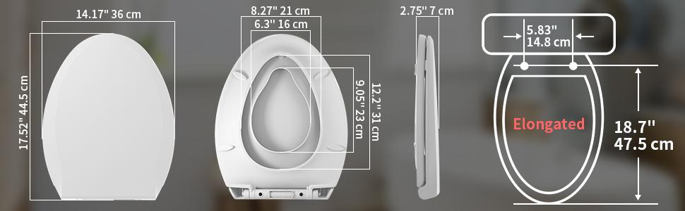 Hibbent Potty Training Toilet Seat, Built-in Magnetic Seat, Lid with Cover, Never Loosen and Slow Close Convertible Toilet Seat for Kids, Adult and Child (White, Elongated) Hibbent Potty Training Toilet Seat, Built-in Magnetic Seat, Lid with Cover, Never Loosen and Slow Close Convertible Toilet Seat for Kids, Adult and Child (White, Elongated)