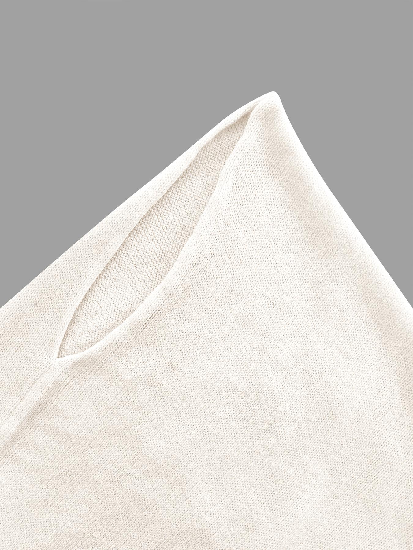 Women's Elegant Loose Solid Color Shawl, Fall & Winter Medium-Weight Knit Wrap, Stylish Versatile Accessory for Women