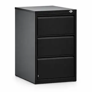 3 Drawer File Cabinet with Lock – Metal Filing Cabinet for Home Office, Steel Storage Organizer Fits Letter/Legal/A4/F4, Easy Assembly