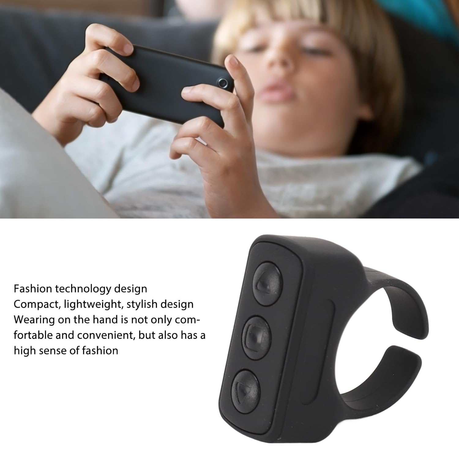 Bluetooth-compatible Ring Controller for Camera Shutter, Remote Control for Smartphone Cameras, Holiday Gift, Party Favors, 1pcs