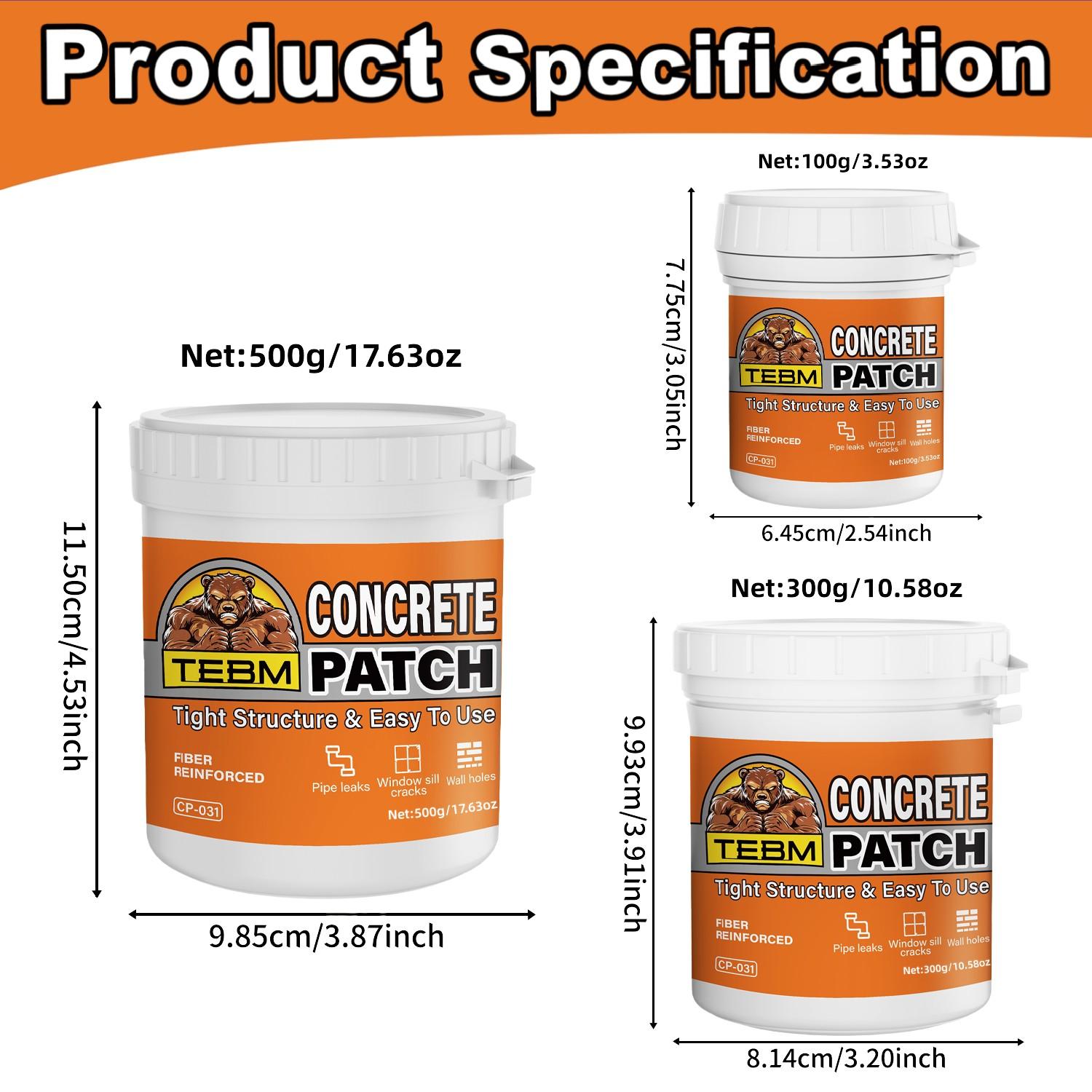 Industrial Grade Cement Crack Filler, Non-Shrinking, Smooth Seamless Finish, Weatherproof, Waterproof, Ideal for Foundation Repair, Concrete Restoration