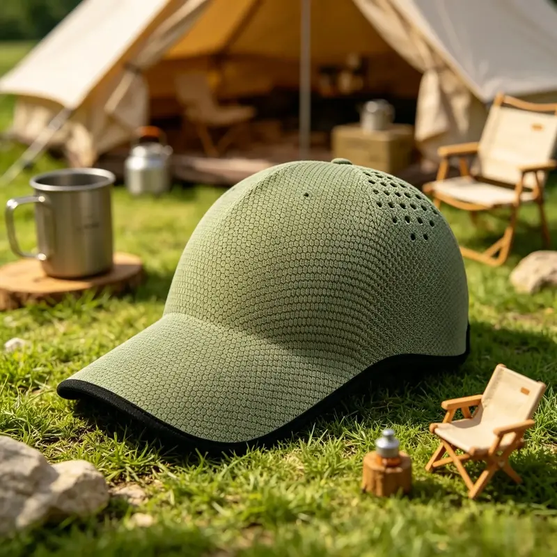 Men's Seamless 1-Piece Molded Baseball Cap - Solid Color, Quick-Drying, Breathable, Curved-Brim Sports & Outdoor Hat