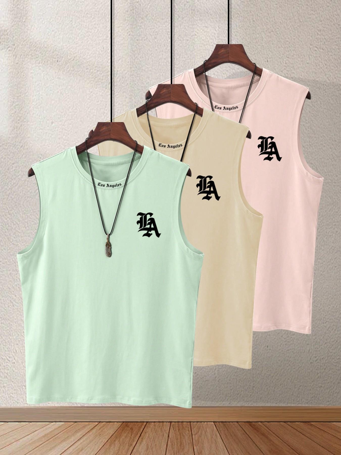 Men's 3-Pack Quick-Dry Sleeveless Tank Tops, Gym Muscle Tee, Casual Summer Fitted T-Shirts, Comfortable Underwear for Sports & Daily Wear