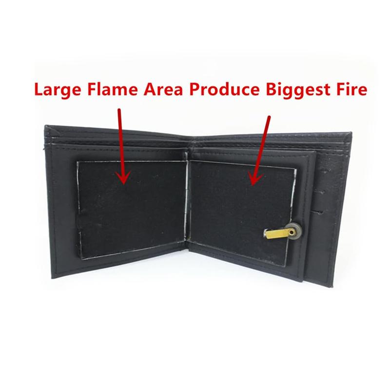 ELUMORA Flaming Fire Wallet Magic Trick - Mind-Blowing Novelty Leather Wallet, Epic Street Show Prop & Prank Tool for Close-Up Magicians | Cool Professional Tricks That Wow Crowds
