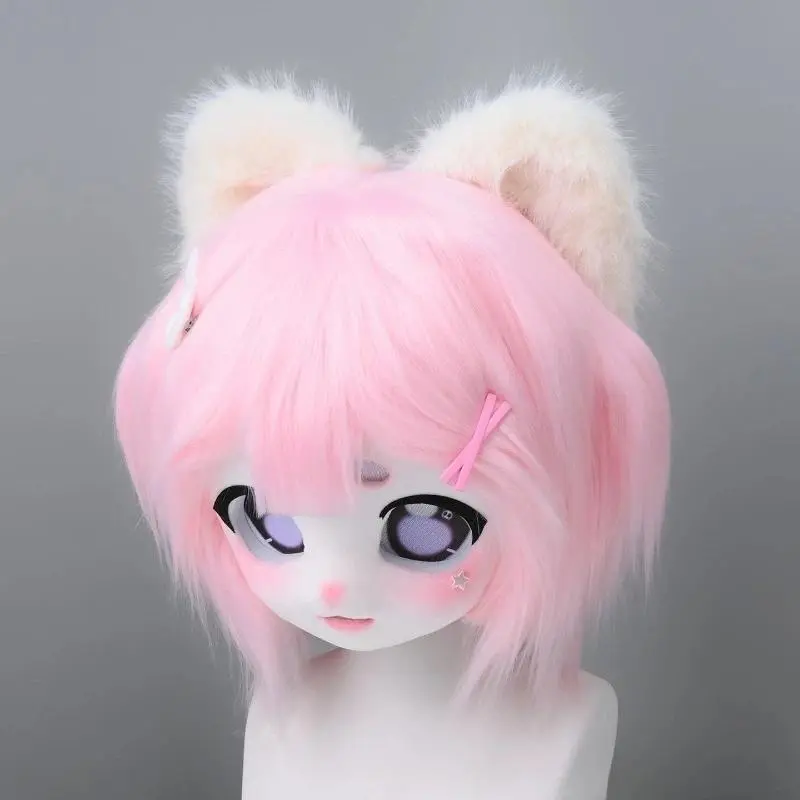 Fursuits Head Kemono Head Animal Kigurumi Kig Furry Mask Cute Halloween Role-playing Costume Cosplay Comic Exhibition Headbase