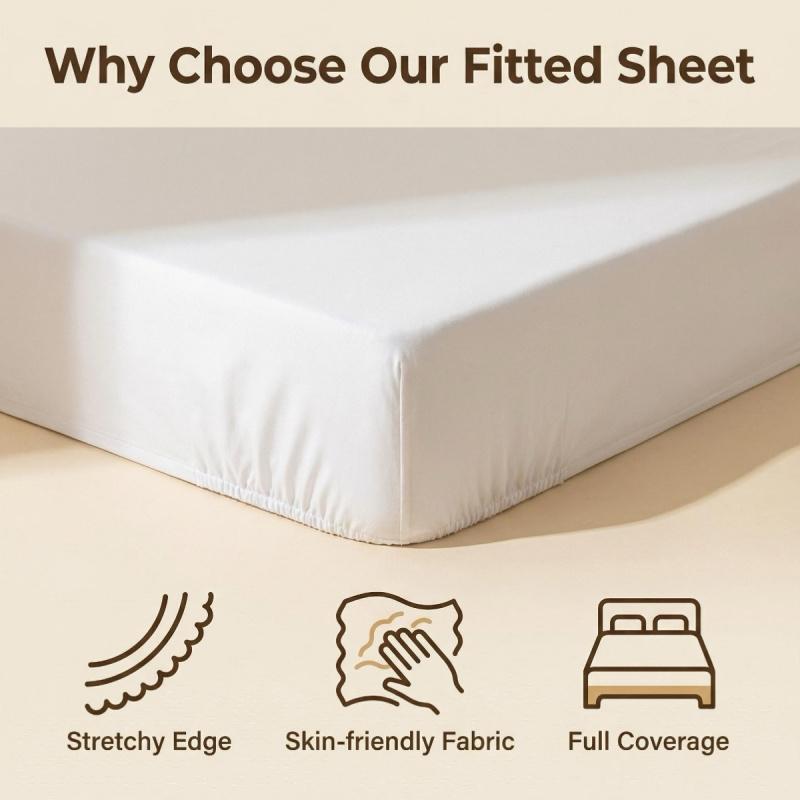 3pcs Solid Elastic Fitted Sheet, Non-Slip Mattress Protector, Full Coverage Deep Pocket Fits Thick Mattress, Soft Breathable Skin-Friendly Fabric, Wrinkle-Free Hotel Bedding