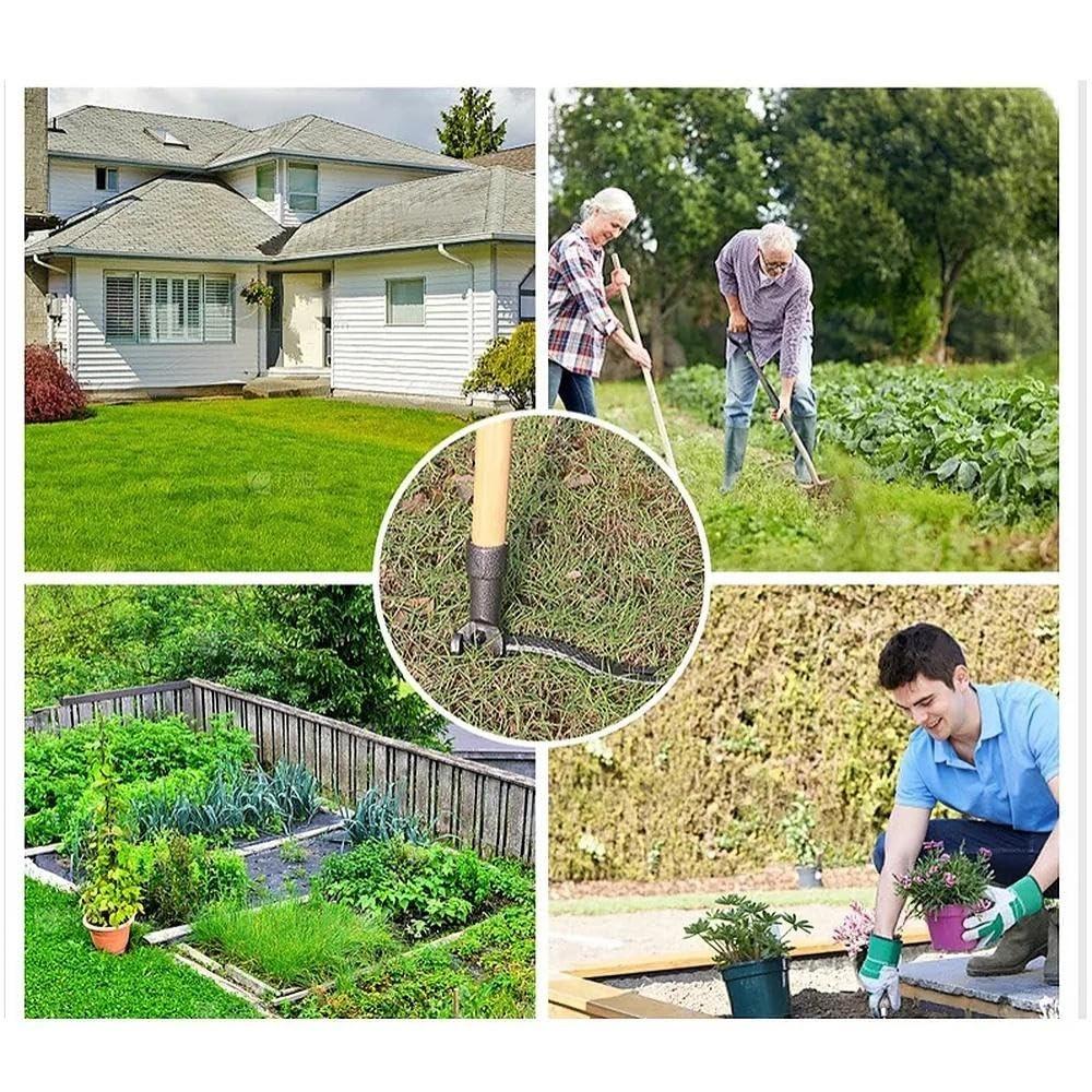 LIVOPRO New Stand-Up Weeding Tool with 4-Claw Steel Head & Long Handle, Manual Weed Puller Removes Weeds & Roots, No Bending or Kneeling Required for Garden, Lawn & Outdoor Use