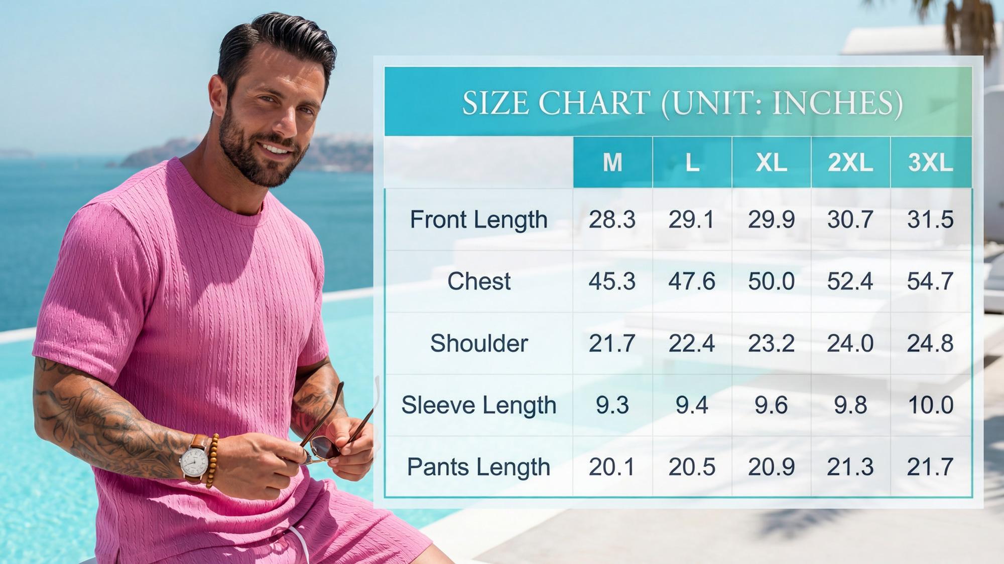 KZZ vacation outfits Two-Piece Set Men's Solid Textured Drop Shoulder Short Sleeve Tee & Drawstring Waist Shorts Set, Spring & Summer Clothes, Loose Casual Fashion Crew Neck christmas gifts for him Tropical SpringStatements