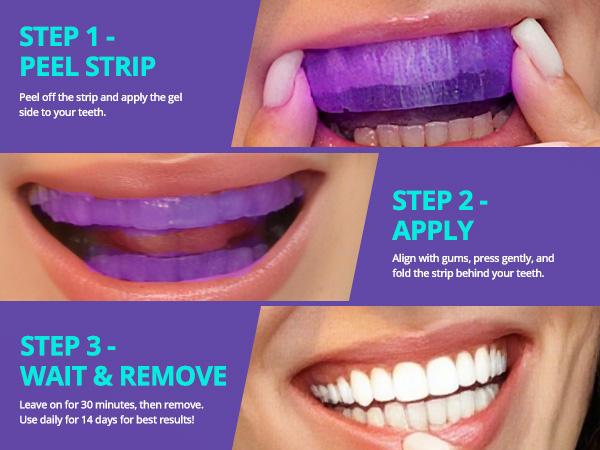 【SAKYPRORAL】 Purple Teeth Whitening Strip Kit, 28 Strips, No Residue - Amazon Top Seller, 4 Shades Whiter in 7 Days, Enamel Safe