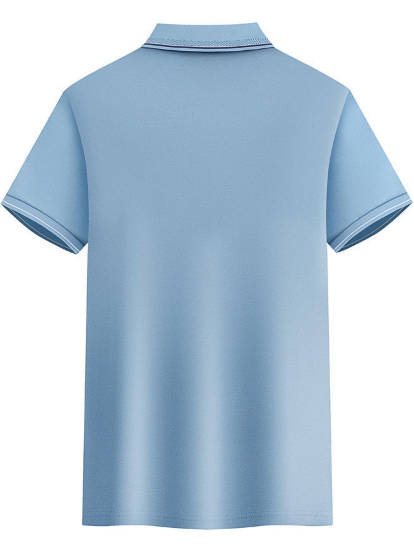 Men's Casual Summer Print T-Shirt, Argentine Flag Design, Geometric Pattern, Lightweight Breathable, Short Sleeve Polo Shirt