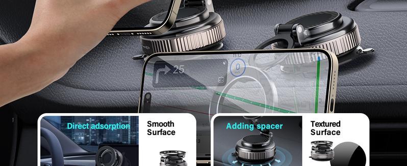 Magnetic Car Phone Holder for MagSafe: 28+LBS StrongSuction Vacuum Phone Mount for Men/Women -360°Rotatable Adjustable Portable Cell Phone Stand for iPhone12-16 Pro Max Plus