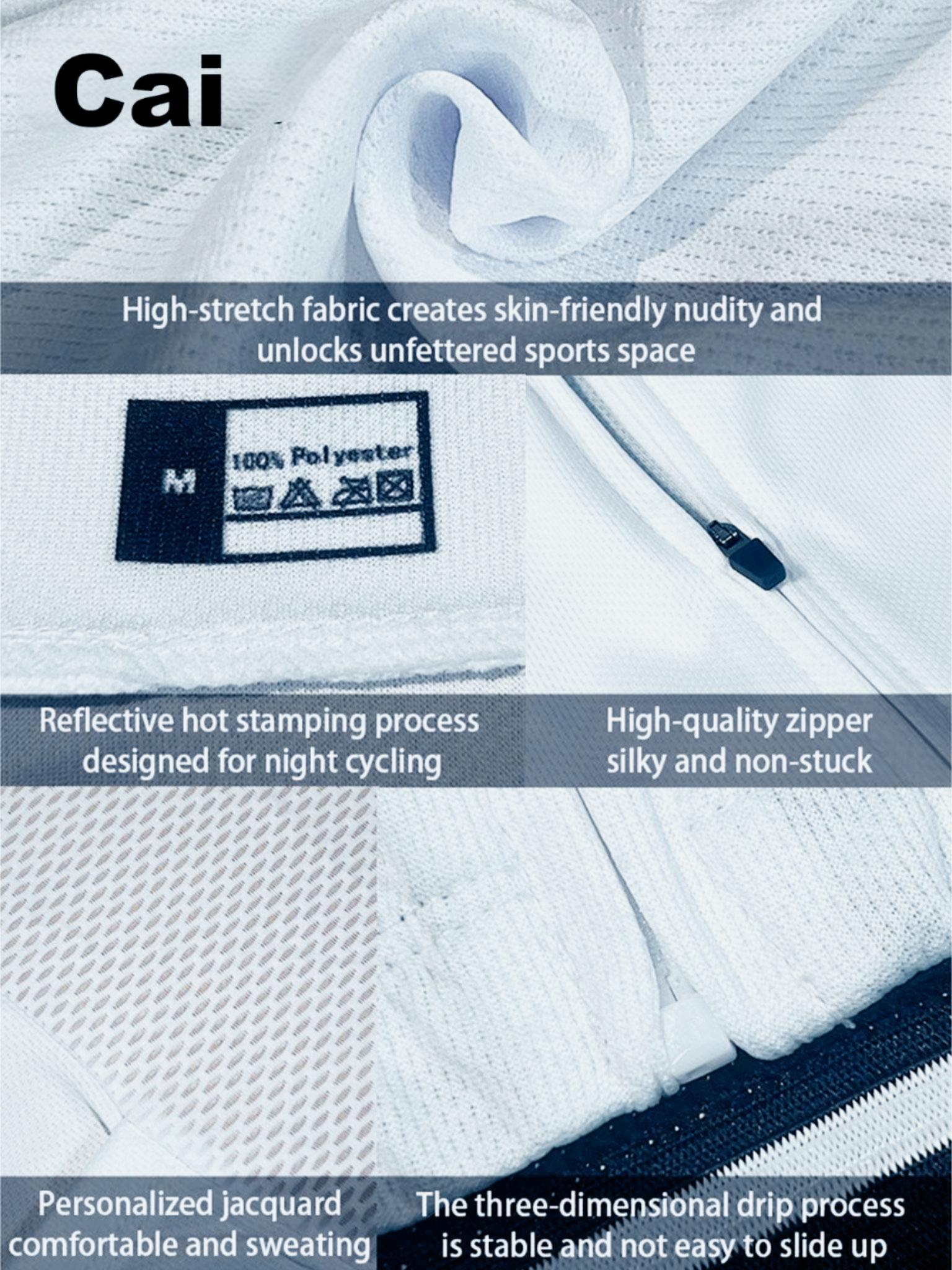 Men's outdoor cycling road bike UAE cycling set - breathable cycling shirt with three rear pockets, cycling shorts, quick-drying men's cycling top and shorts set