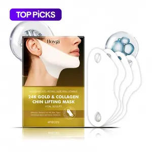 Collagen Neck & Chin Mask, 4 Counts/box Nourishing Neck & Chin Lifting Mask, Hydrating Skin Care Product for Women & Girls, Body Care, Neck Mask Firming Products, Beauty Products #TOP PICKS
