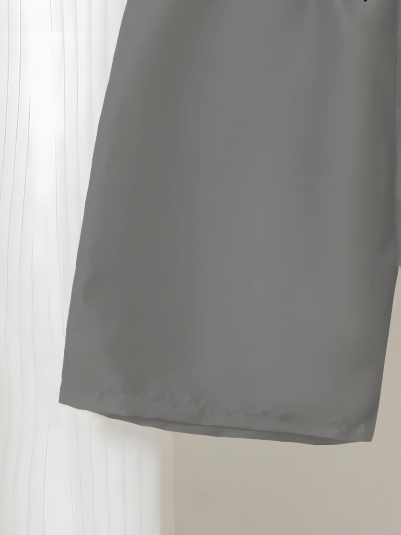 Summer Beach Vacation Kids' Knee-Length Drawstring Shorts, Colorblock All over Print, Casual Fitted Elastic Waist