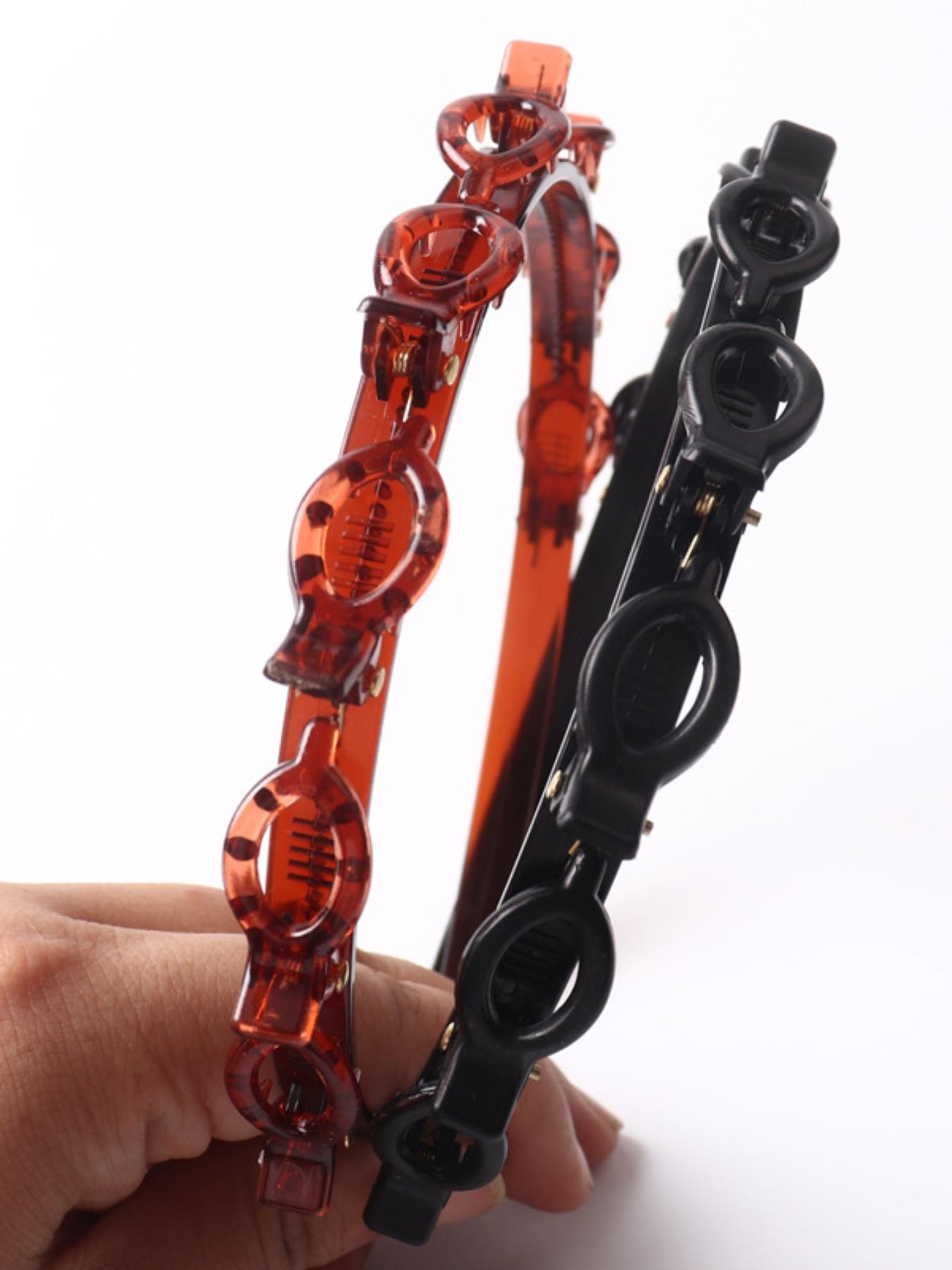 1/2pc Cute Hair Clip Decor Hairband, Novelty Multifunction Hair Hoop with Clips, Fashionable Hair Accessories for Women, Minimalist Headwear, Trendy Hair Hoop