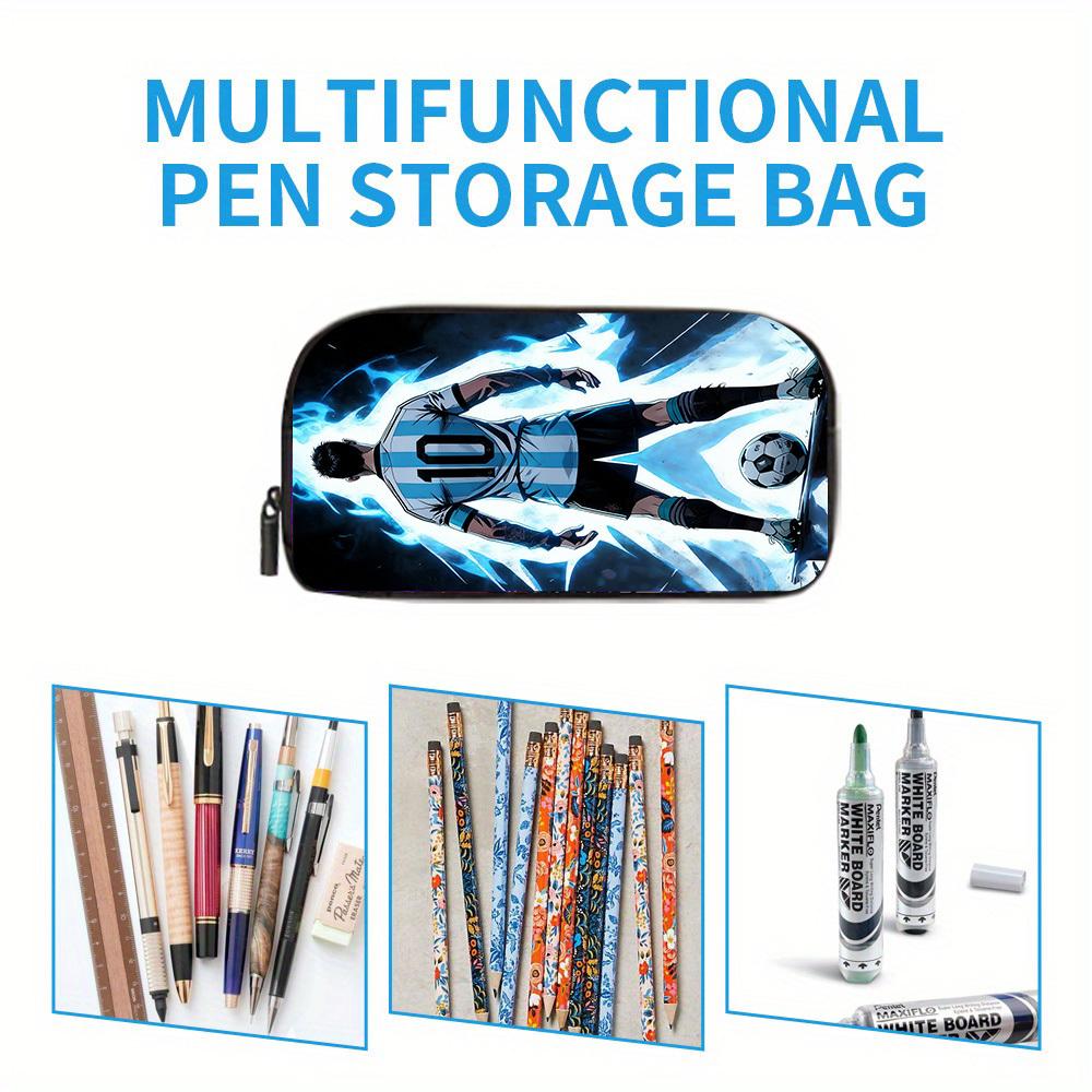3-Piece Back to School Backpack Set for Teen Boys, 600D Oxford Bag with Soccer Player Lightning Print, Insulated Lunch Tote & Pencil Case, Birthday Gift, Back To School Haul, Swag Backpacks, Football Fashion, 3-Piece Kit, Water Resistant, Insulated Liner,