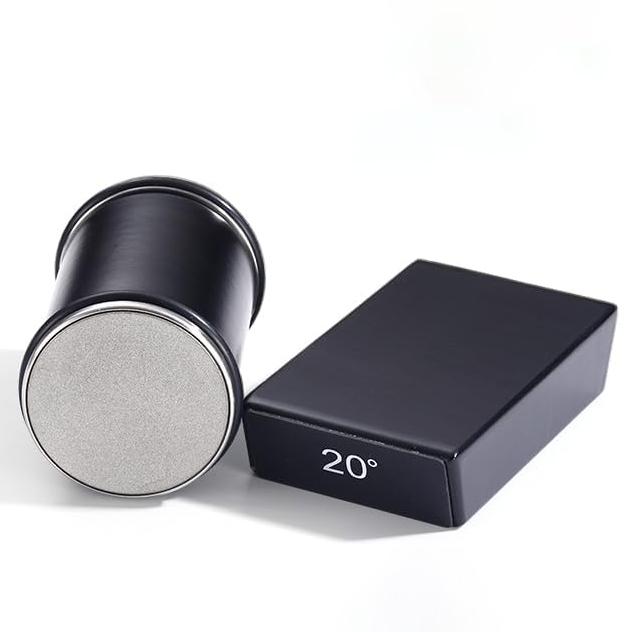 Rolling Knife Sharpener Kit, Chef Knife Sharpener Tool for Kitchen Knives, Roller Knife Sharpening System with 15 & 20 Degree Magnetic Angle, Wooden Roller with Diamond Discs