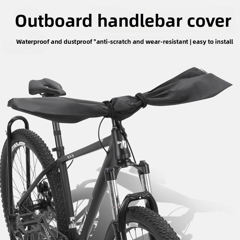 WEST BIKING Bike Handlebar Cover. 210 Nylon PU Waterproof and Dustproof Bike Handlebar Cover with Wear-Resistant Magic Straps Bicycle Accessories