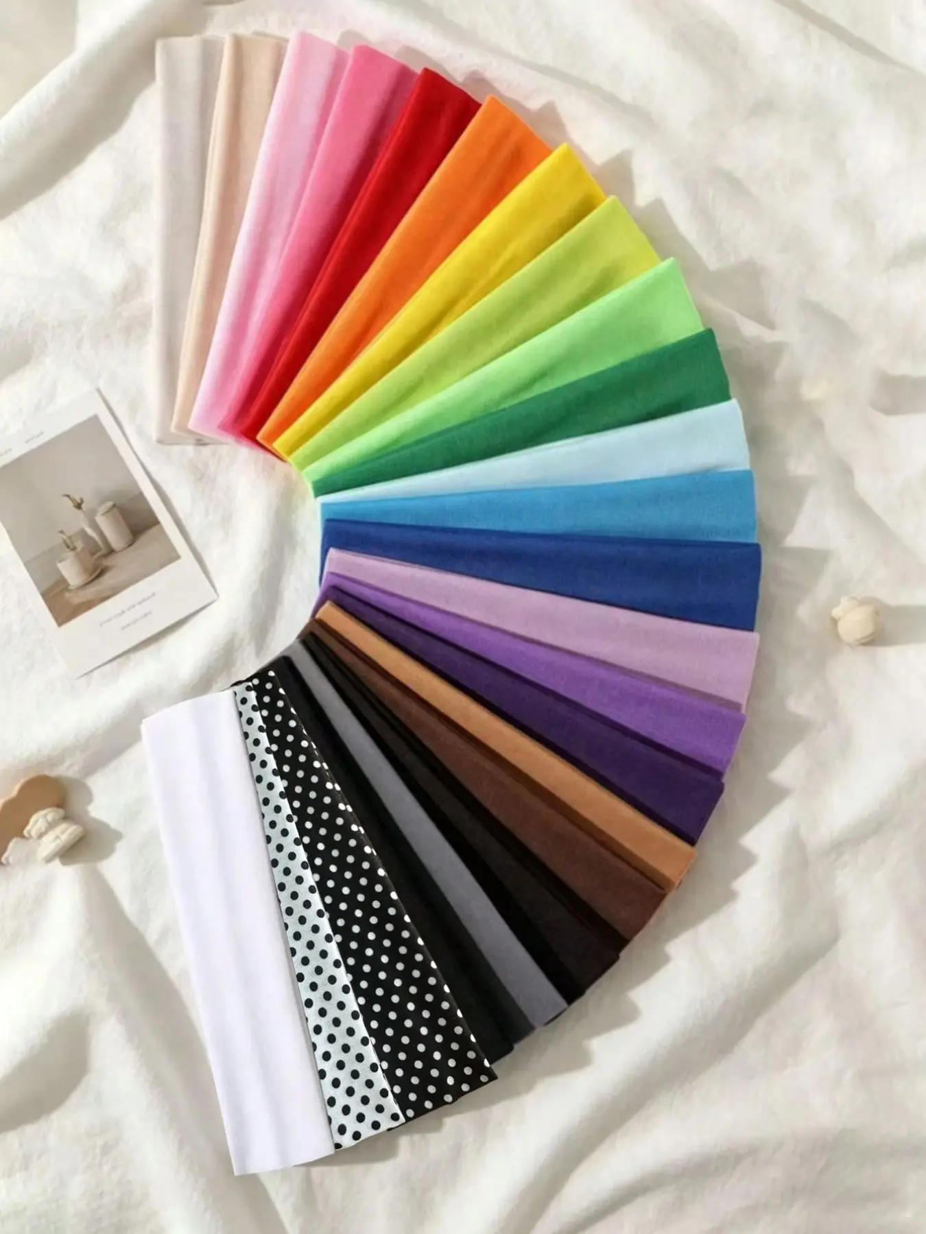 24pcs Multicolor Thin Sport Training Headbands for Women, Anti-Slip Sweat-Proof Running Yoga Bands, Elastic Plain Design, All Seasons