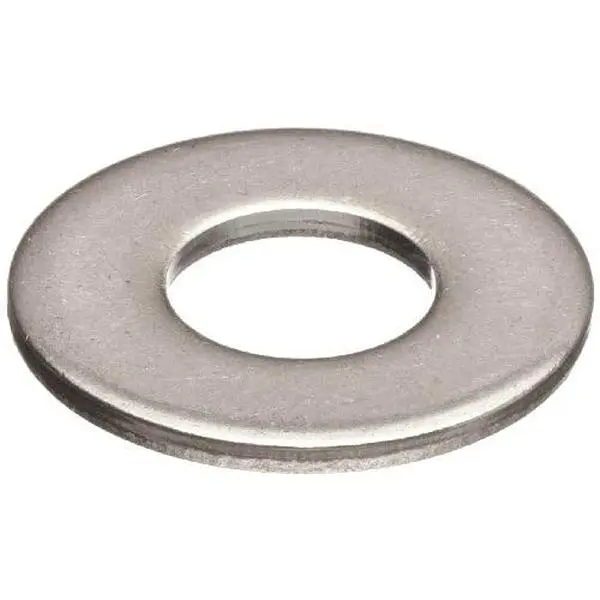 #10 304 Stainless Steel SAE Flat Finish Washers, 100 Pack | 7/32" ID, 3/8" OD, 3/64" Thick, Flat Washers for Decks and Fence Building (667)