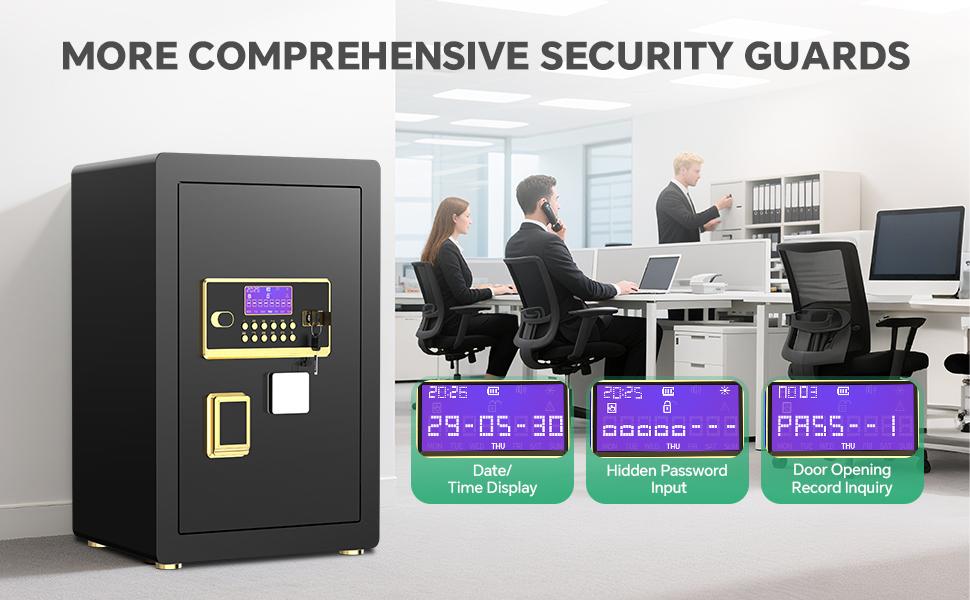 ACTIGER Extra Large Thick Steel Safe Box with Digital Keypad, Electronic Lock, High Security Anti-Theft Protection, Smart Alarm System, Heavy Duty Steel, Inner Locking Cabinet for Home, Office, Valuables, and Documents