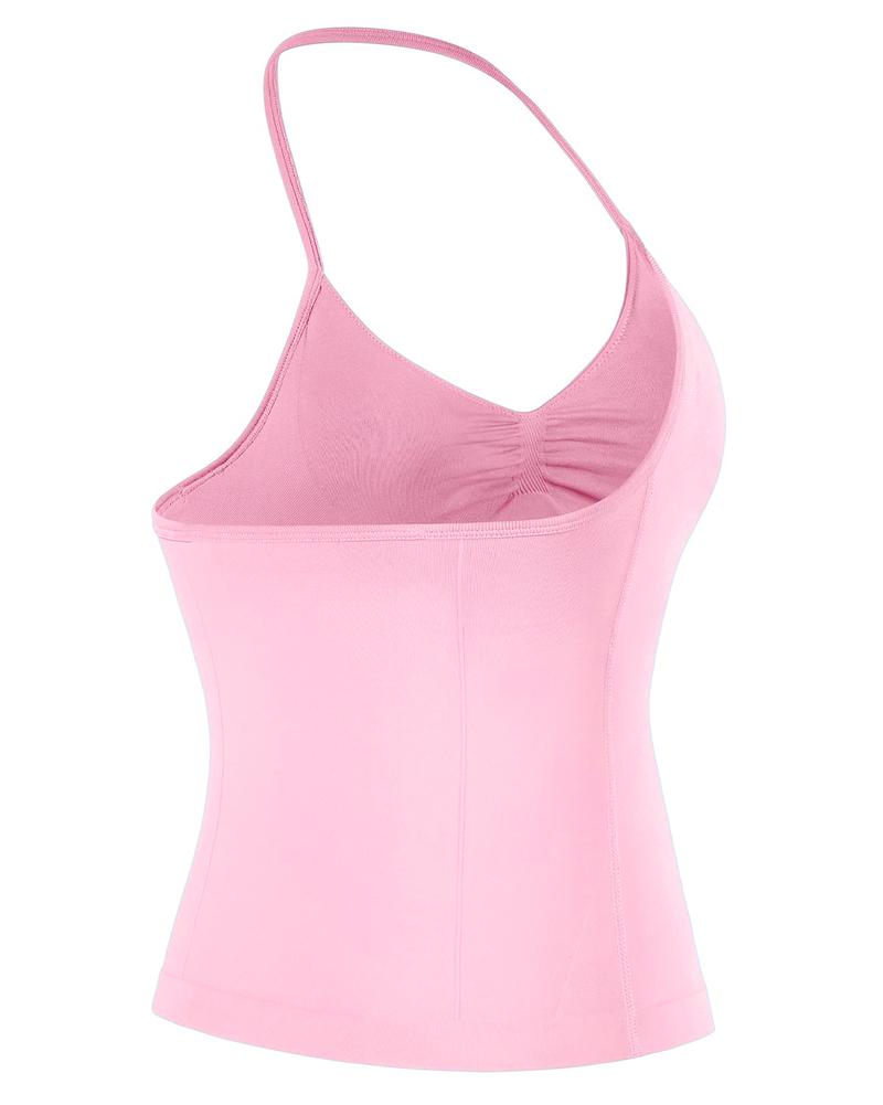 RICH BRIA Sports Sets for Women Seamless Halter Tank Top with High Waist Shorts Set for Yoga and Fitness, Breathable & Comfortable Activewear Summer Two-Piece