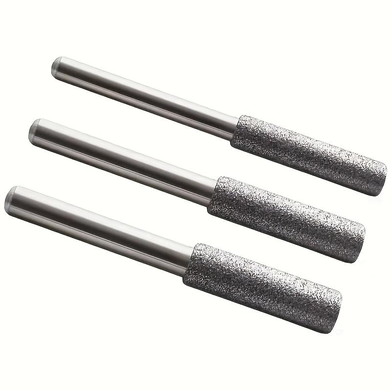 10-Piece Diamond Chainsaw Sharpener Set, Titanium Coated Corundum Grinding Bits, Rotary Tool Rough Stone File Suitable for Chainsaw, Emerald, Glass, Metal, Wood Sharpeners - Uncharged Power Mode