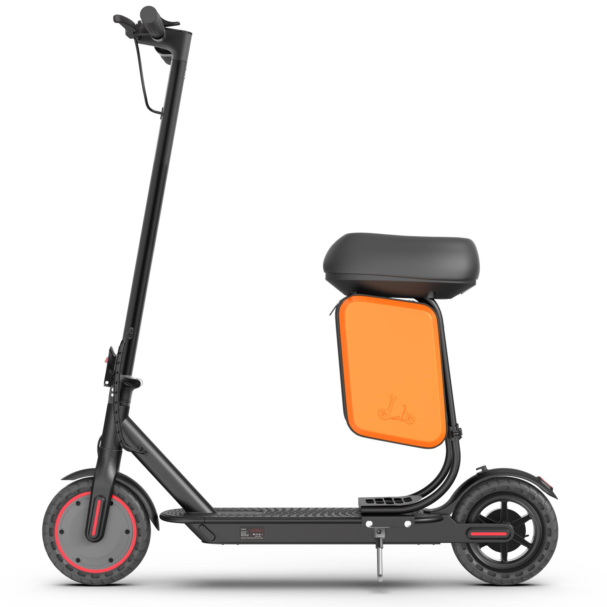 AOPO Electric Scooter Foldable for Adults Teens Commuting with Seat 8.5" Solid Tire 350W Motor 19 MPH 16 Miles Range 264LBS Load Aluminum Alloy SpringStatements