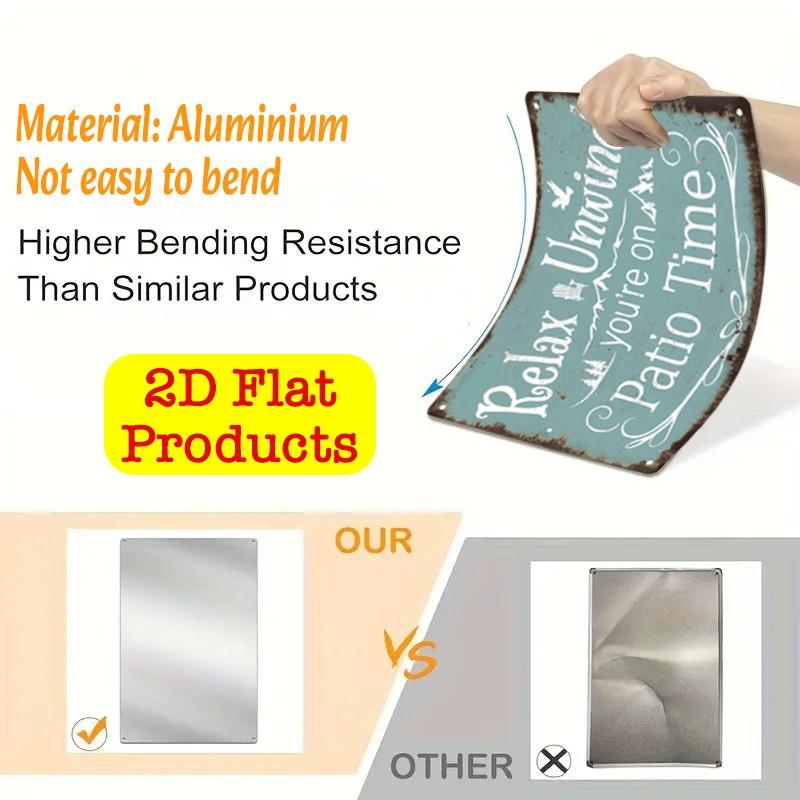 1 Piece Garden Time Poster Aluminum Sign, Cozy Cottage Metal Wall Art Print, Relaxing Aluminum Board Sign, Rural Mountain View Decor, 20x30 Cm