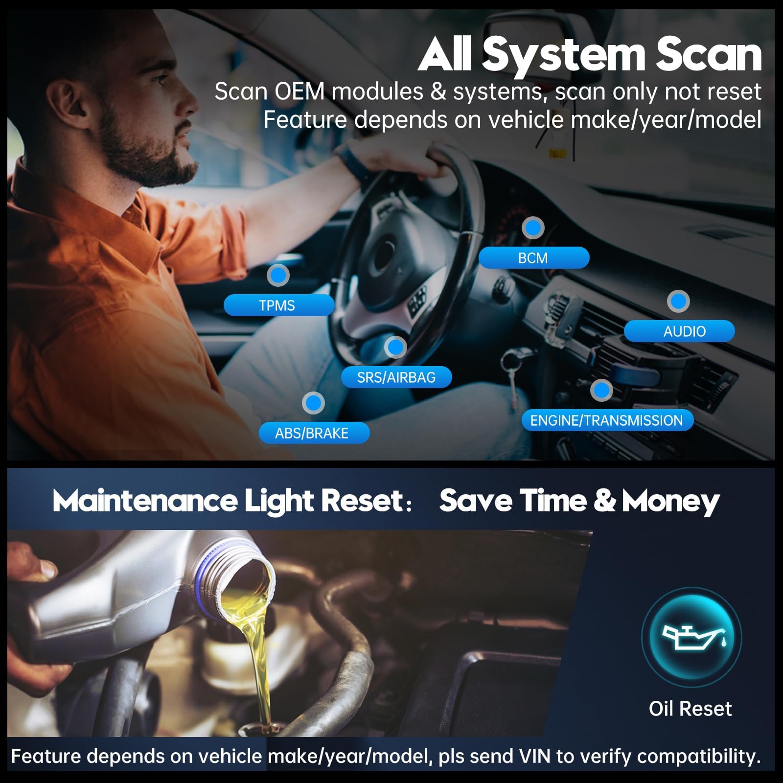 XTOOL AD20 Pro OBD2 Scanner Free Life Time ,AI Assistant ,No Subscription Fee or Car Wireless Code Reader for iPhone & Android 2025 Oil Reset, Voltage, Performance Test Cheaper than Topdon