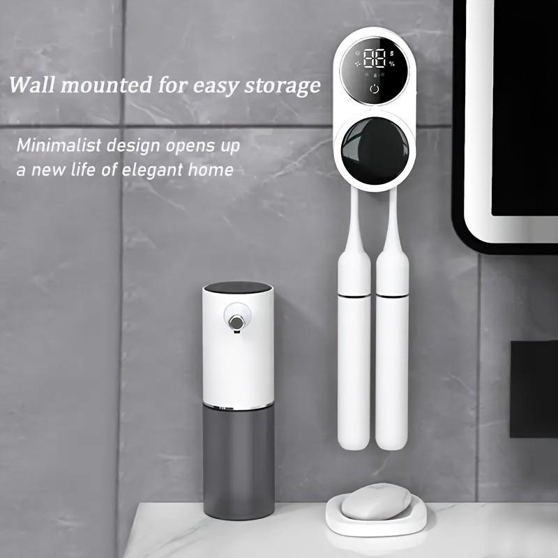 Multifunctional Toothbrush Holder, Smart Sensor Toothbrush Storage Box, Disinfecting Toothbrush Stand, Easy Installation No Drilling, USB Charging