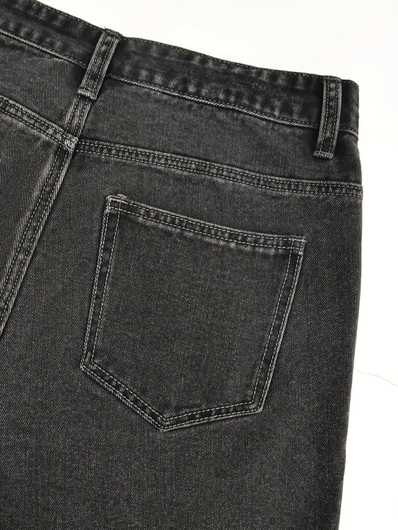 Men's Solid Color Plain Denim Fabric Shorts, Regular Fit Classic Casual Streetwear Comfy Fashion Basic Shorts for Daily Wear, Men's Bottoms Menswear for All Seasons Men's Solid Color Plain Denim Fabric Shorts, Regular Fit Classic Casual Streetwear Comfy Fashion Basic Shorts for Daily Wear, Men's Bottoms Menswear for All Seasons