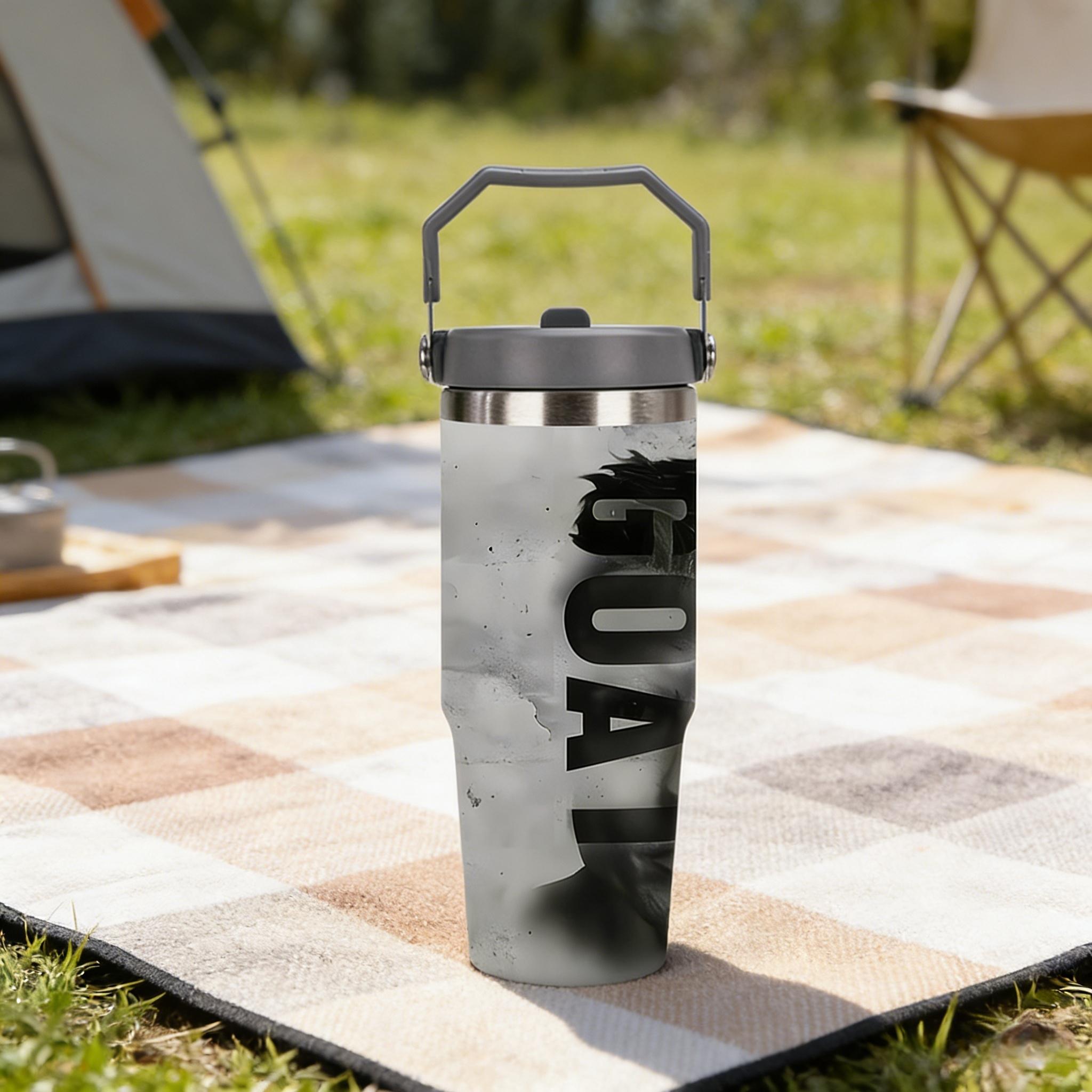 1pc 30oz stainless steel large-capacity car water bottle, Number 7 jersey Pattern，for Cristiano Ronaldo fans.for football enthusiasts. various patterns to choose from, fan gift, Outdoor camping Coffee Cups & Mugs