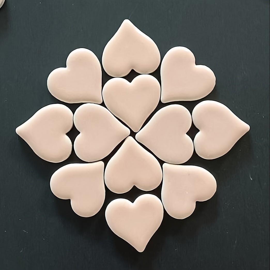 40pcs Heart Shape DIY Mosaic Kit, Perfect for Christmas Crafts, Unique Door Frame Wall Art, Staircase Decor, Garden Decoration