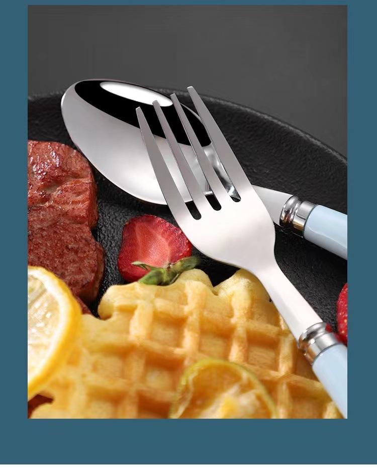 Western Portable Stainless Steel Cutlery Set, Includes Spoon, Fork, Chopsticks, Ideal for Camping and Outdoor Use, Cutlery with Storage Box