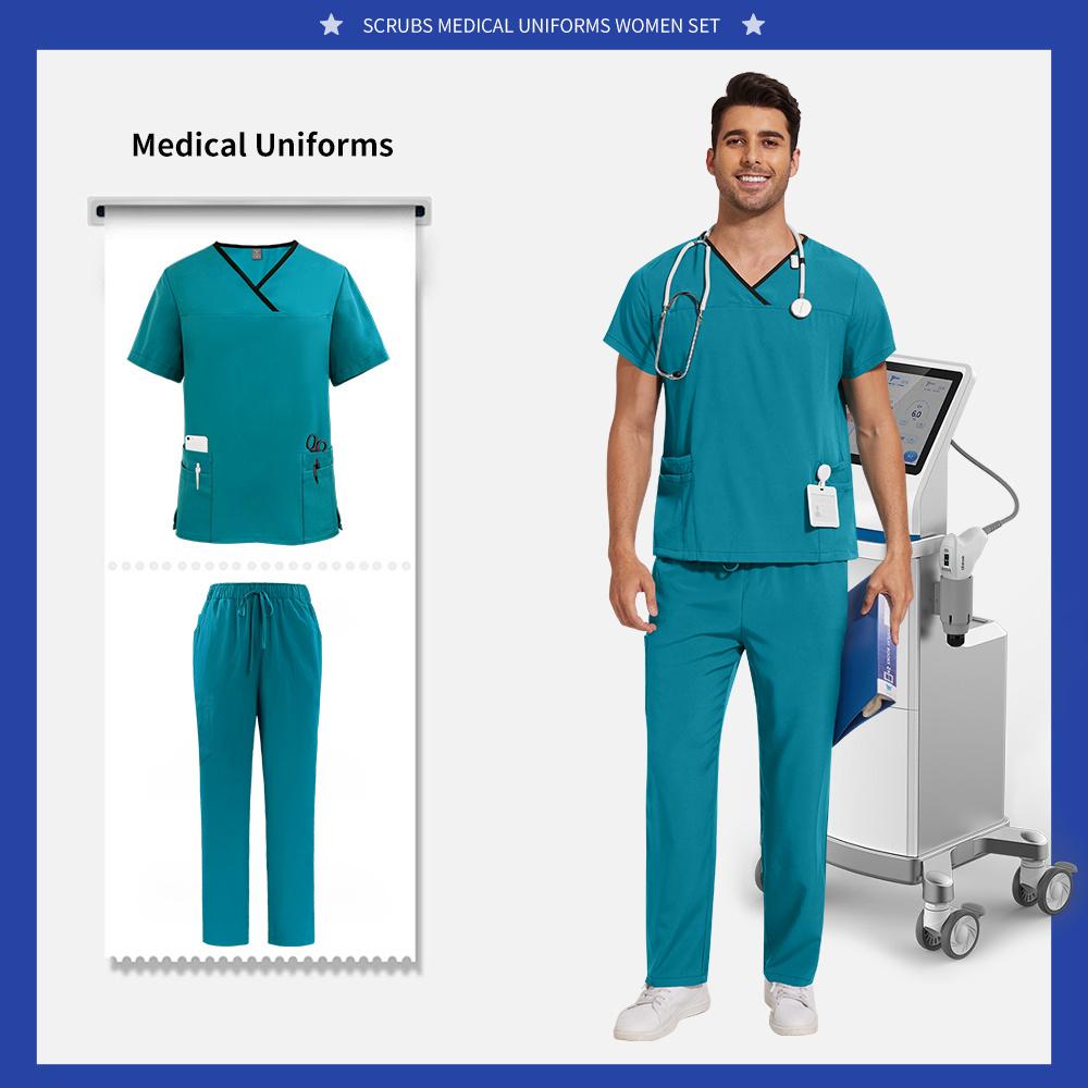 Staff Uniform Sets Hotel Work Wear Medical Scrubs Beauty Salon Front Desk Uniform Tops And Pants