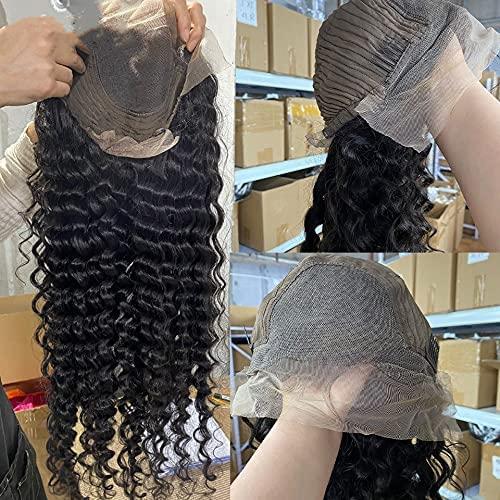 Bling Hair 32 34 36 Inch Deep Wave Wigs Human Hair 13x6 HD Lace Frontal Wig 180 Density Brazilian 13x4 Transparent Kinky Curly Lace Front Human Hair Wigs For Women Pre Plucked Bling Hair 32 34 36 Inch Deep Wave Wigs Human Hair 13x6 HD Lace Frontal Wig 180 Density Brazilian 13x4 Transparent Kinky Curly Lace Front Human Hair Wigs For Women Pre Plucked