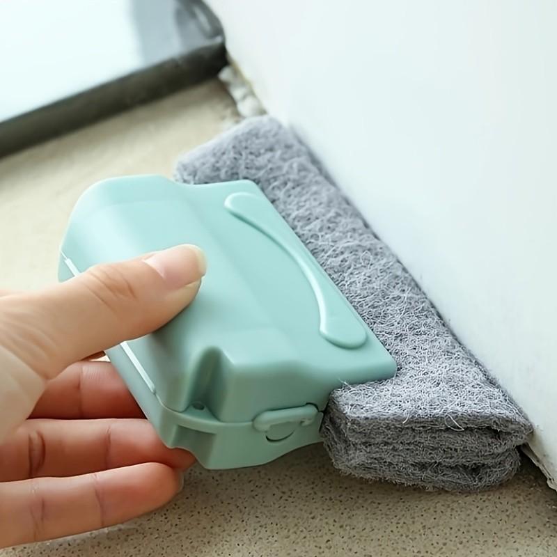Multifunctional Window Cleaning Tool Set, Includes Plastic Handle & Reusable Sponge Pads, Ideal for Living Room Bedroom Bathroom Kitchen