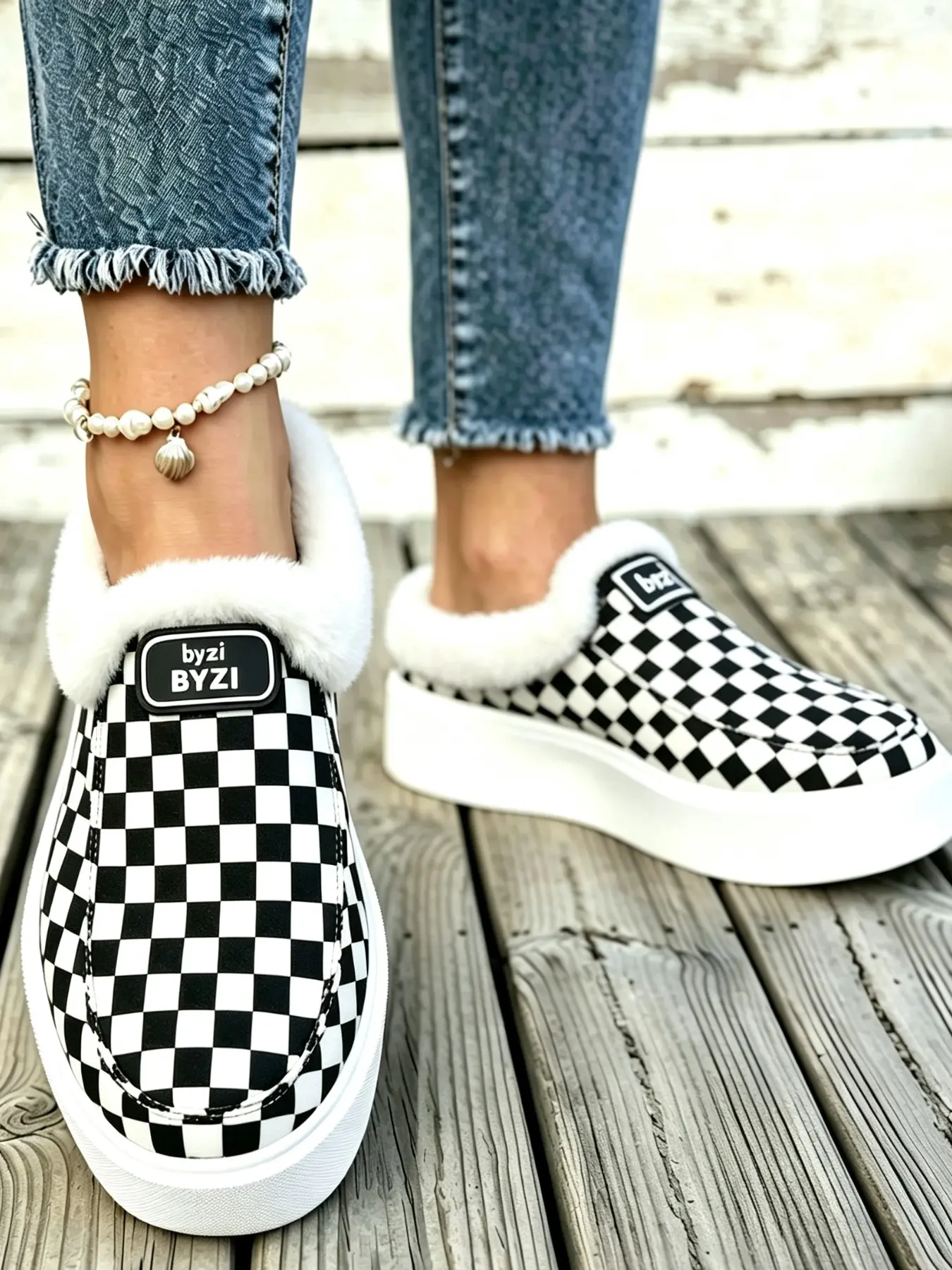 2026 Women's New Plain Thick Sole Mule Shoes, Comfortable Slip-On Design for School and Vacation, Versatile Everyday Style