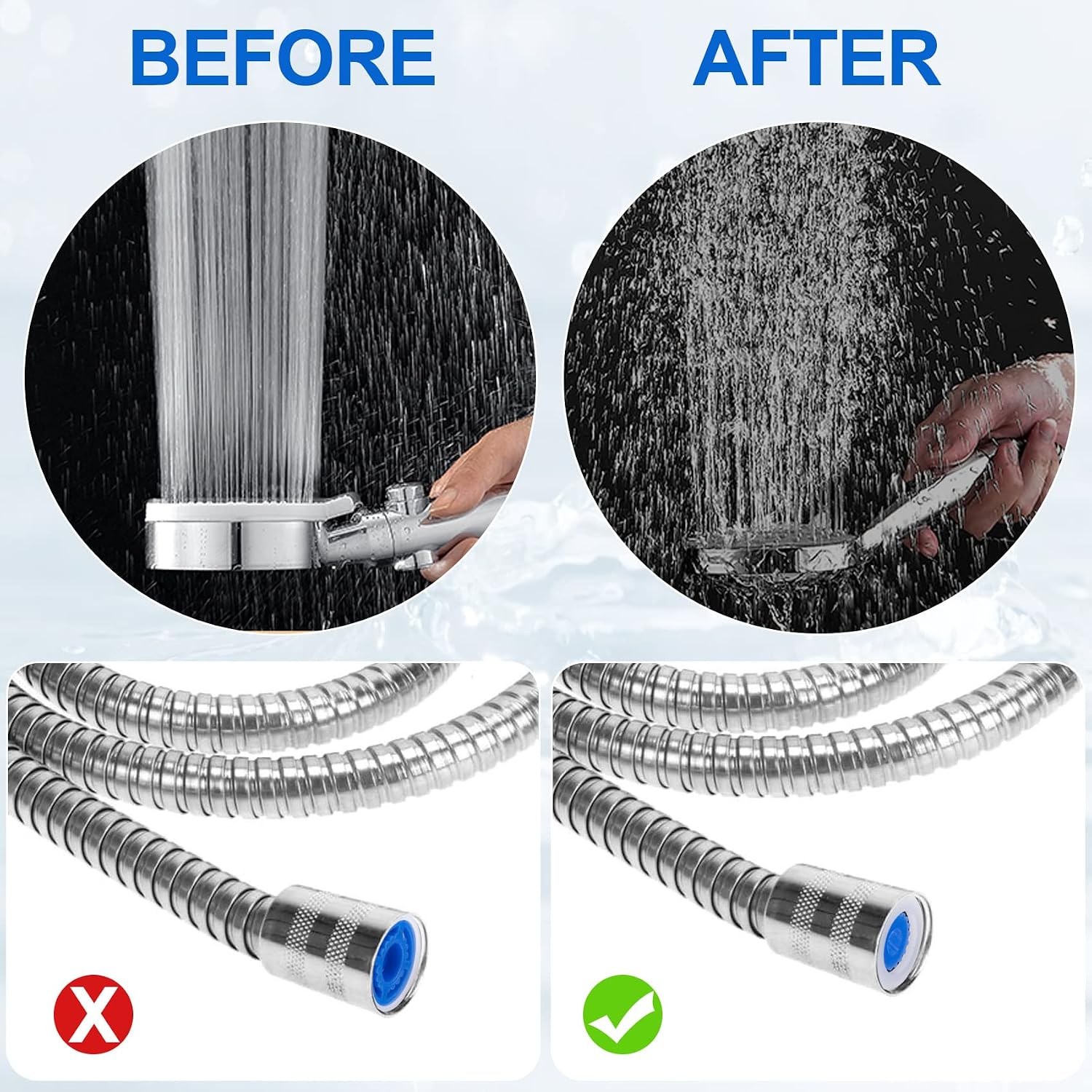 10 count Shower Flow Reducer Limiter, gpm 1.5 1.8 2.0 2.5 3.0 | Water Saver Adapter Set for Handheld Shower, Bathroom, Toilet (0.56x0.54 x 0.21inch)