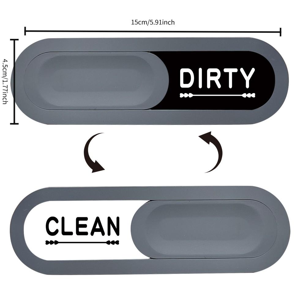 Matte High-End Slide Cover Dishwasher Status Indicator, Smooth Push-Pull Switch, Strong Adhesive, Home Kitchen Essential Tool