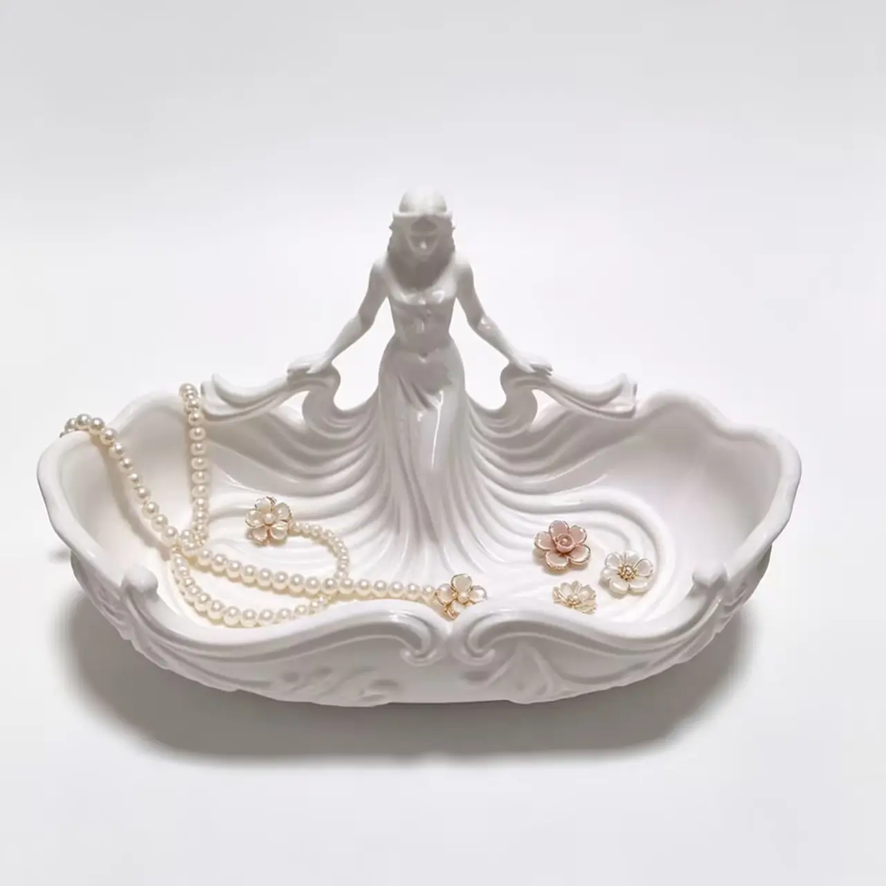 Goddess Vanity Organizer Tray, Elegant Storage Solution for Makeup and Accessories, Perfect for Bedroom and Bathroom Organization