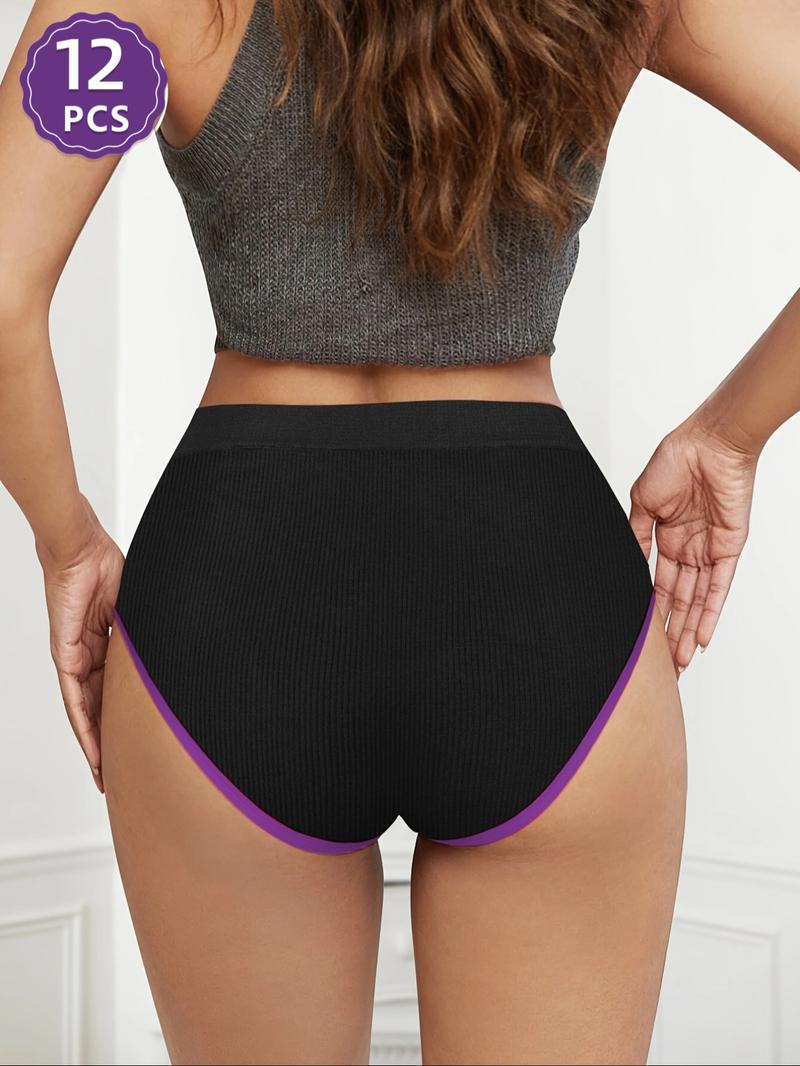 Women's Panty, Casual Soft Comfy Breathable Seamless Knicker for Daily Wear, Underwear for All Seasons, Seamless Panties Set