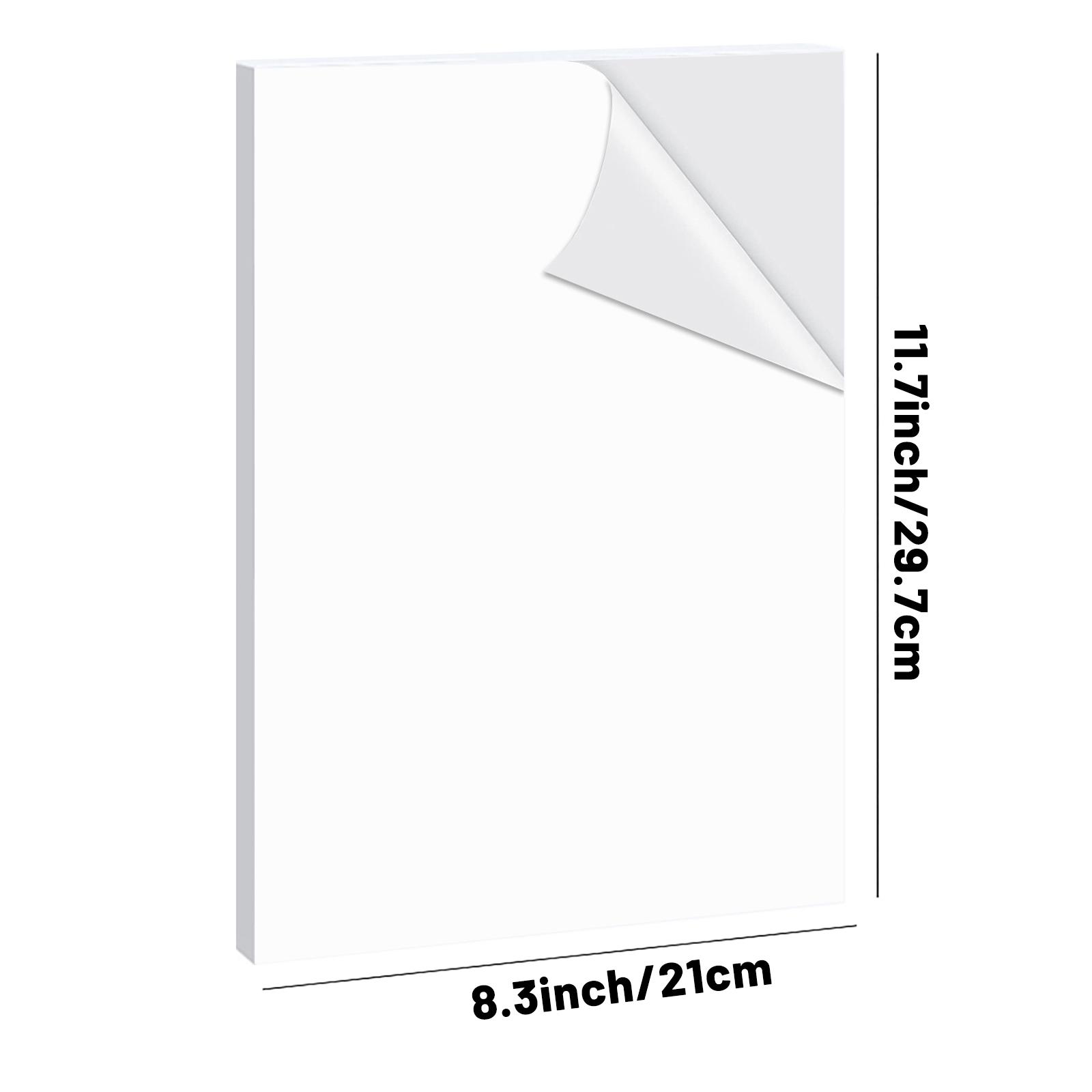 Eshang 10 Sheets A4 Glossy Vinyl Sticker Paper, 8.3x11.7 Inches, Compatible with Inkjet & Laser Printer, Self-Adhesive & Waterproof, DIY Projects